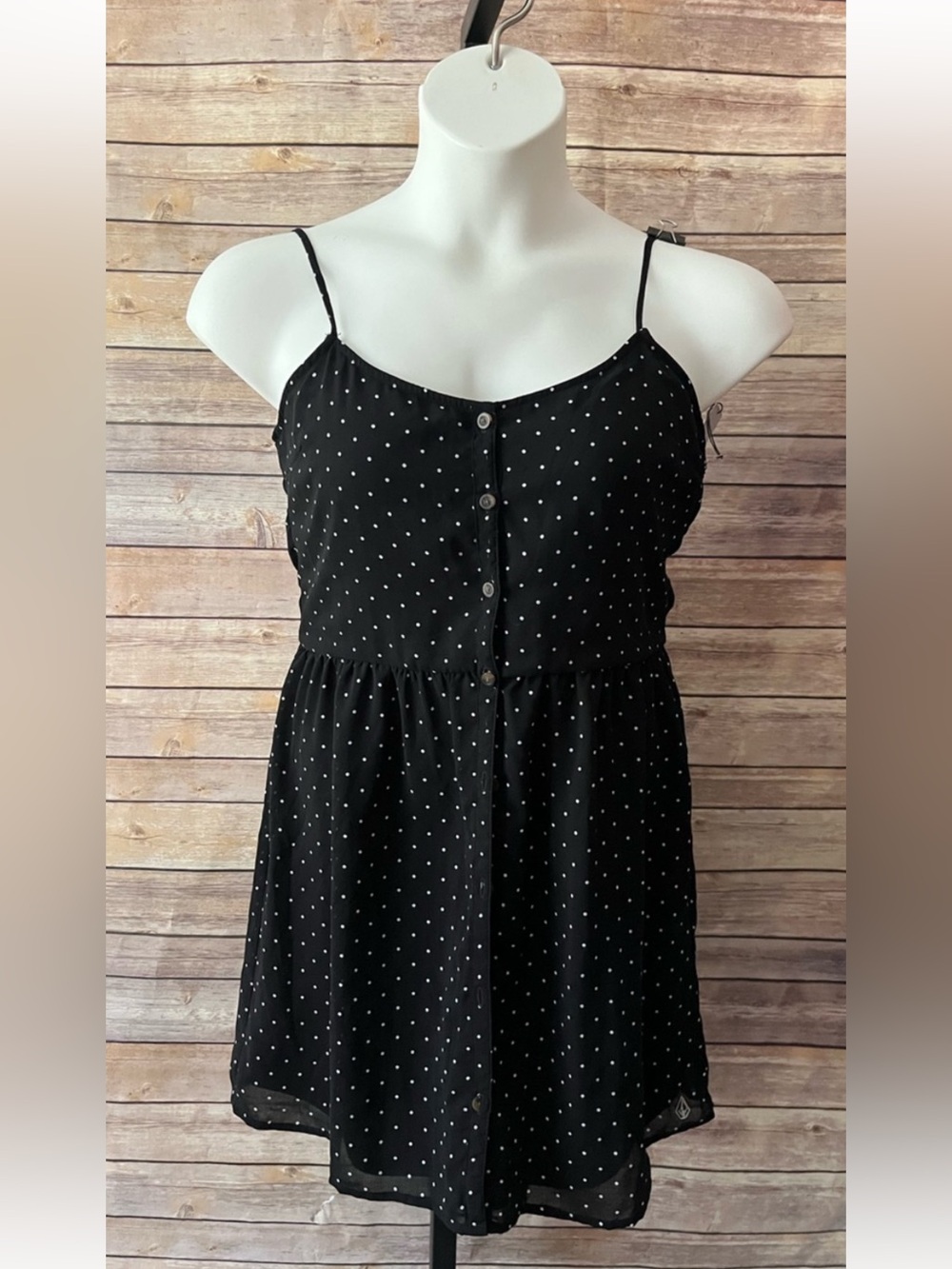 Volcom Ladies Polka Dot Spaghetti Strap dress - _Size Large